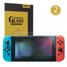 Keten Screen Protector for Nintendo Switch (2-Pack), Tempered Glass 9H Hardness/ Bubble Free/ Anti-Scratch/ Anti-Fingerprint Protective Screen Film for Nintendo Switch 2017