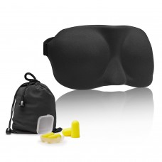 Keten 3D Eye Mask Sleep Blindfold for Sleeping Travel Contoured Design with 2 Sets of Earplugs and 1 Carry Pouch