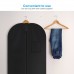 Keten 3 x Premium Garment Bag with Shoe Bag and Lint Brush – 100 x 60 cm Suit Bag – High-Quality Suit Bag / Coat Cover / Suit Jacket Made of Breathable Material - First-Class Protection for Suits and Dresses, Black